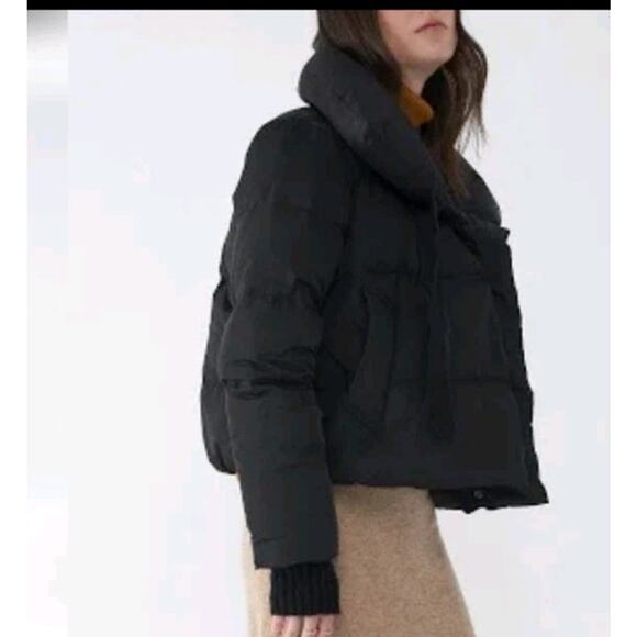 Søsken Studios Jazzy Black Genuine Down Fill Quilted Puffer Jacket Coat Parka XL - Picture 11 of 14